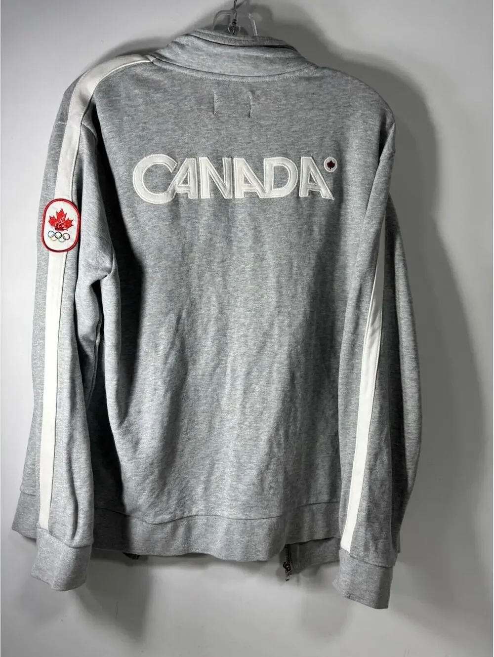 Hudson's Bay CO HBC Gray Sweatshirt Zip-up Men’s Medium - Picture 11 of 15